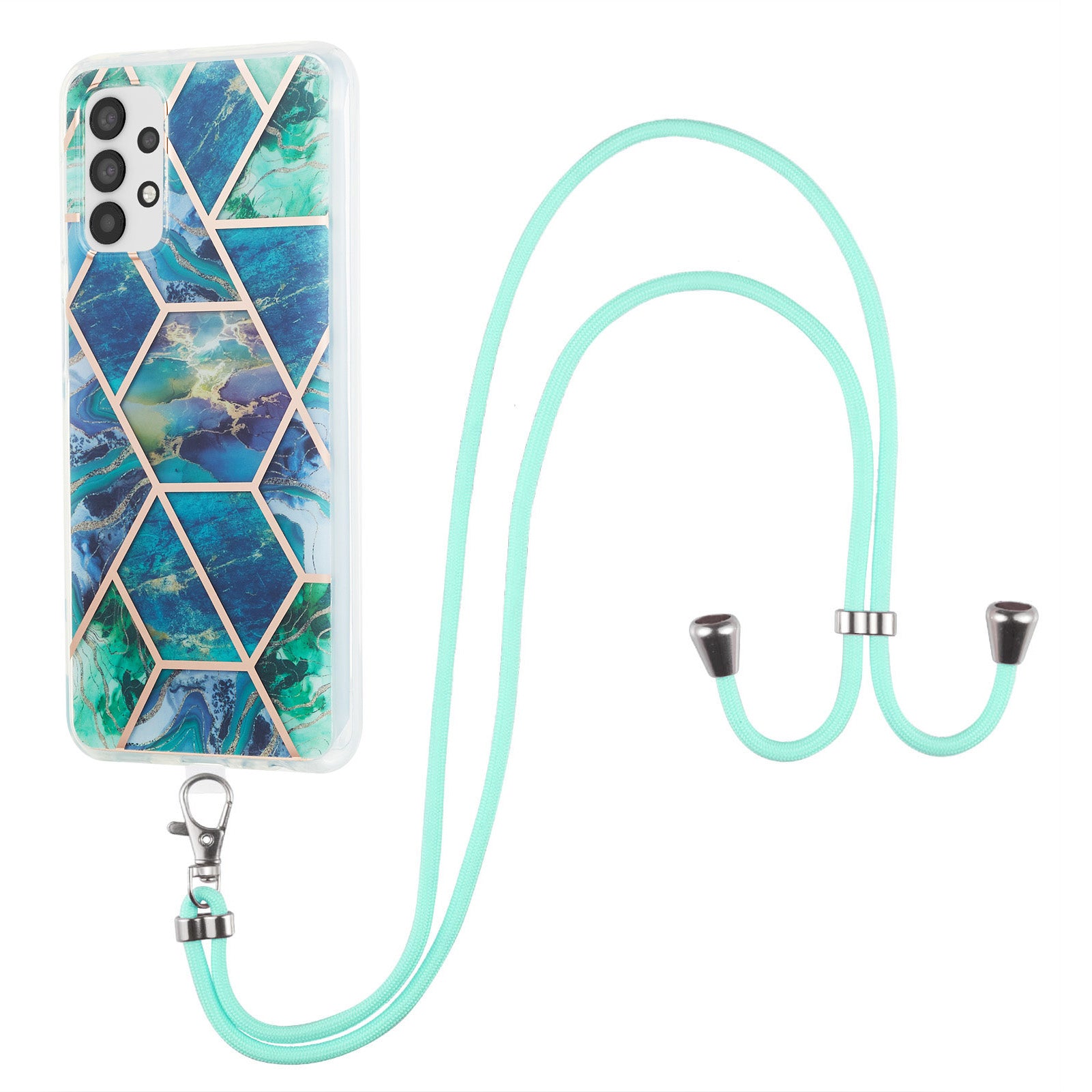 YB IMD Series-5 Phone Case for Samsung Galaxy A23 4G / 5G (Global Version) IML IMD Electroplating TPU Phone Shell with Lanyard YB IMD Series-5 Phone Case for Samsung Galaxy A23 4G / 5G (Global Version) IML IMD Electroplating TPU Phone Shell with Lanyard
